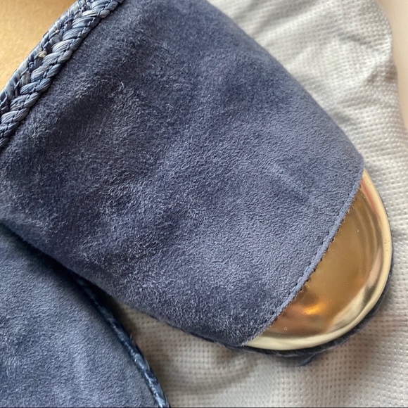 Stuart Weitzman denim blue loafers in suede - Picture 2 of 8